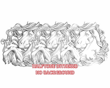 HORSE 3d illusion & laser-ready files 3DWave.us